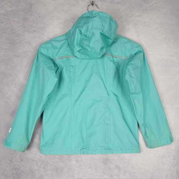 Patagonia Torrentshell Rain Coat Jacket Girls Small 8 Blue H2no Hooded - Picture 12 of 16